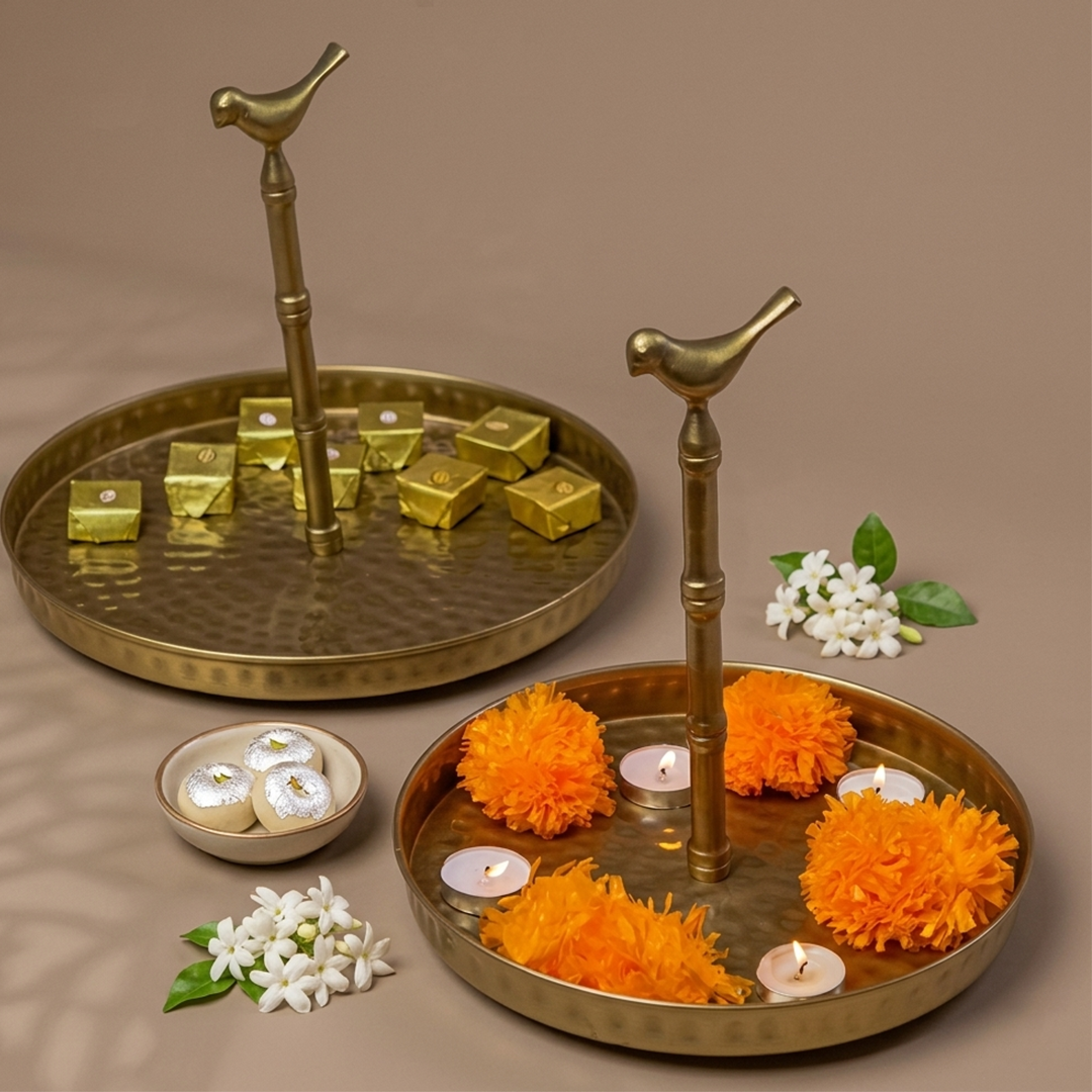 Gilded Bird Trousseau Trays