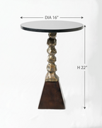 Obsidian Pillar Side Table