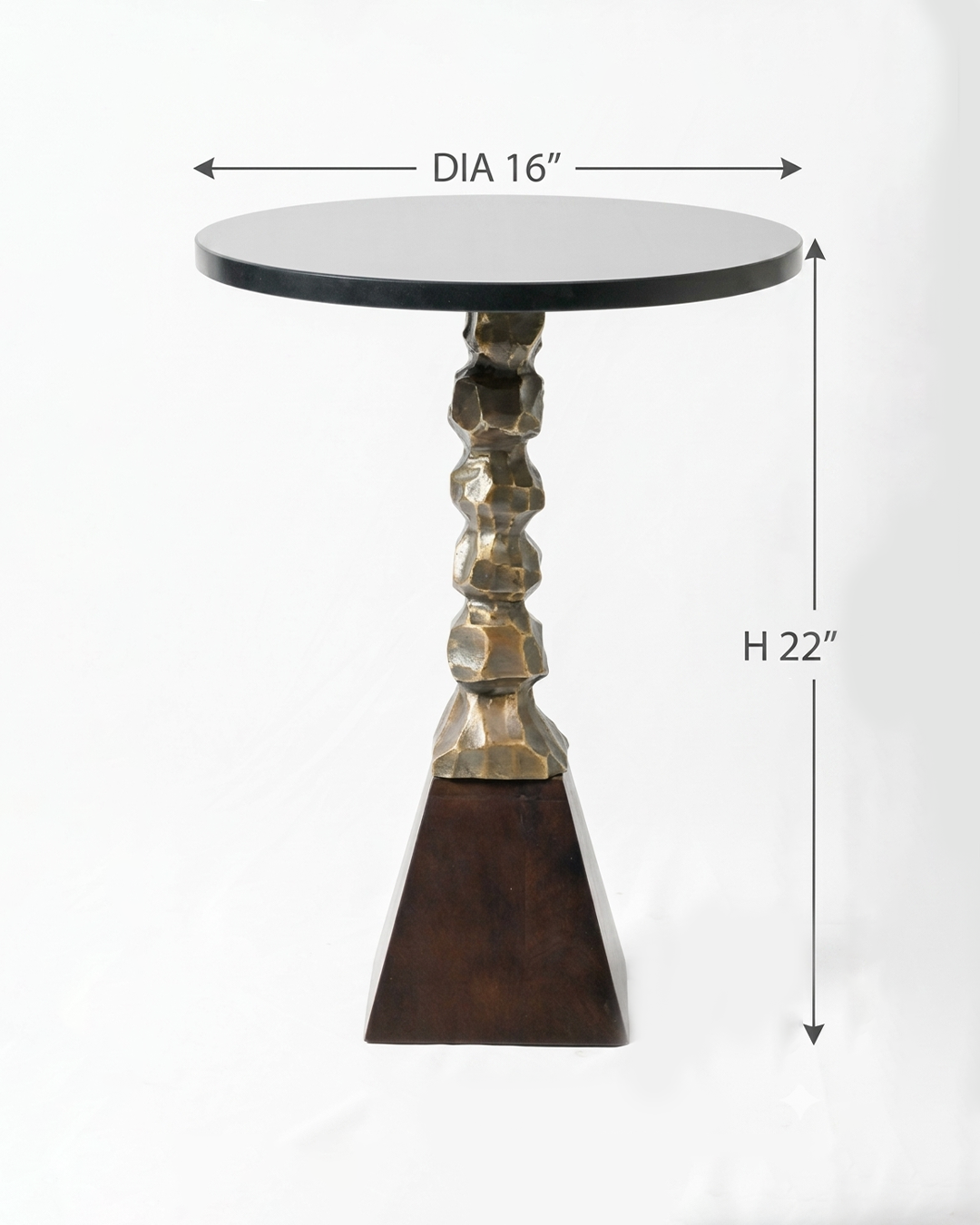 Obsidian Pillar Side Table