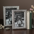 Hammered Silver Photo Frame Set