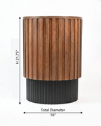 Noir Fluted Round Side Table