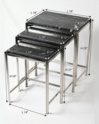 Monarch Marble Nesting Tables – Set of 3