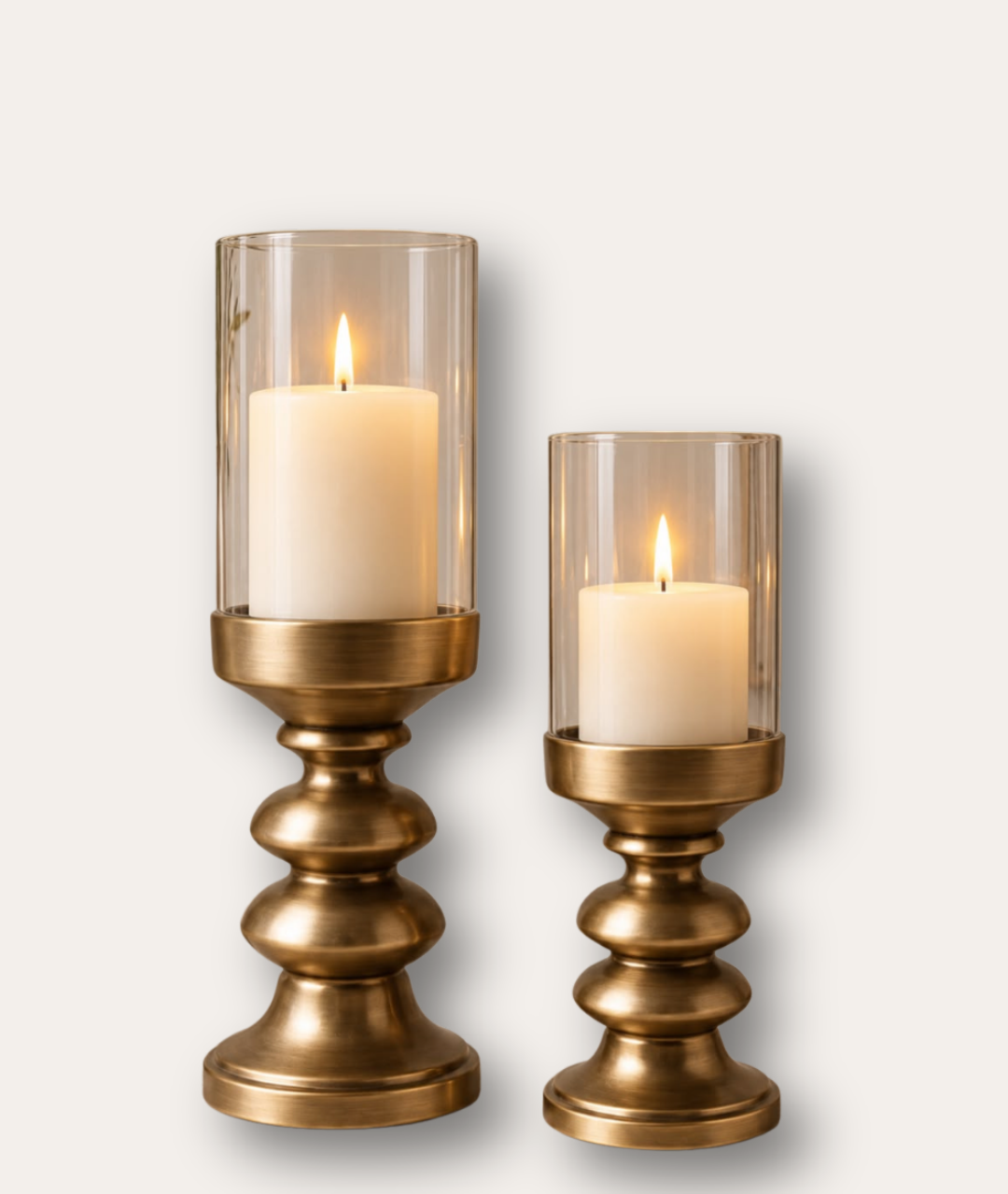 Gilded Candle Holder — Set of 2