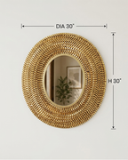 Antique Black Textured Wall Mirror