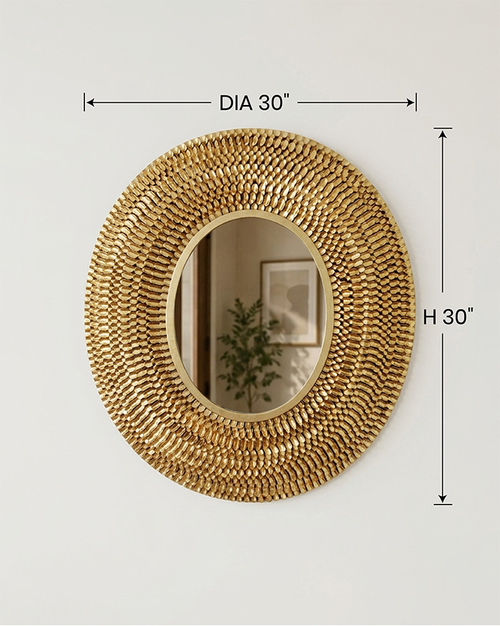 Antique Black Textured Wall Mirror