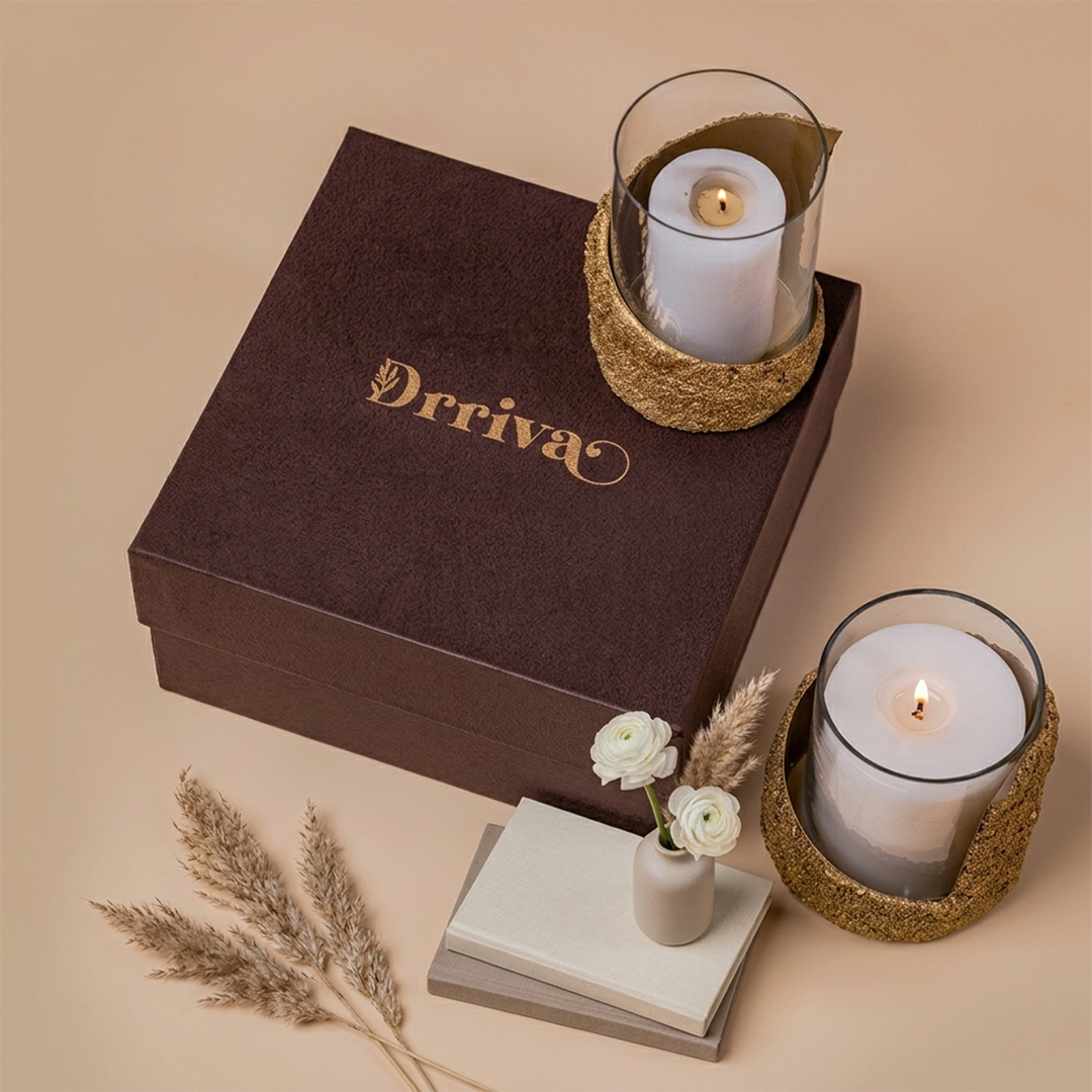 Golden Dune Candle Holder Set of 2