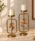 Agate Candle Stand — Set of 2