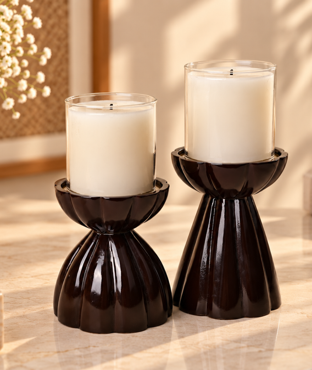 Sculpt Candle Stand — Set of 2