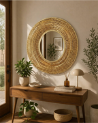 Antique Black Textured Wall Mirror