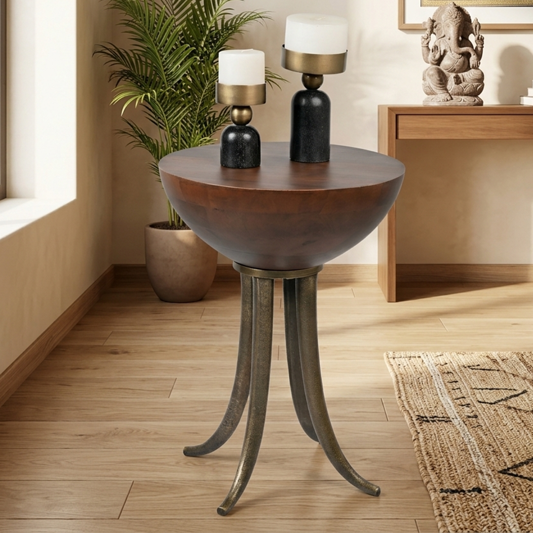 Aurelius Flared Tripod Side Table