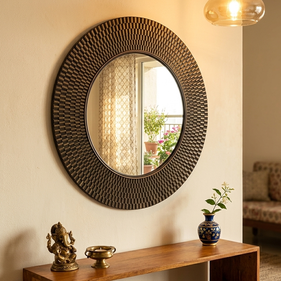 Noir Weave Wall Mirror