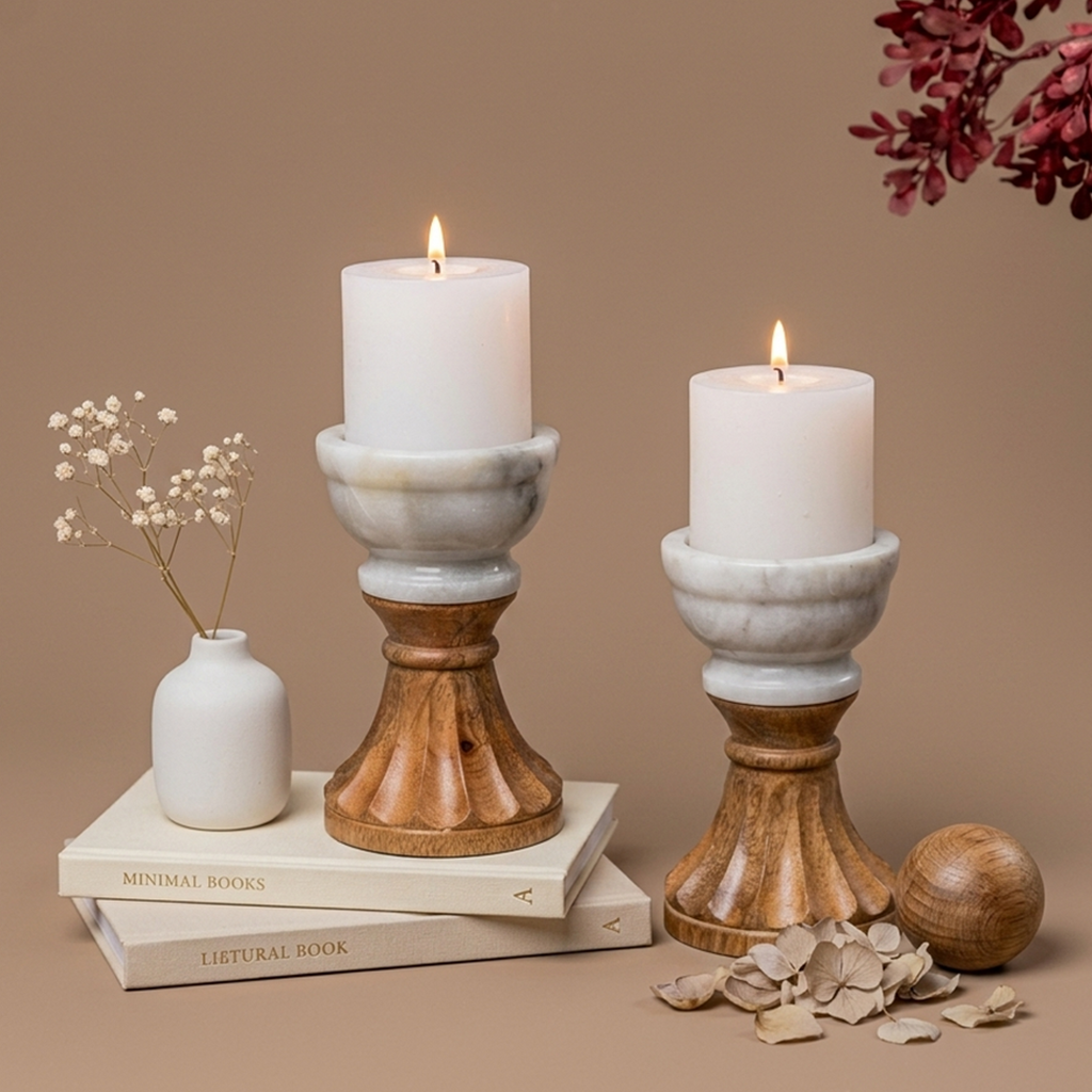 Serene Pedestal Candle Holder