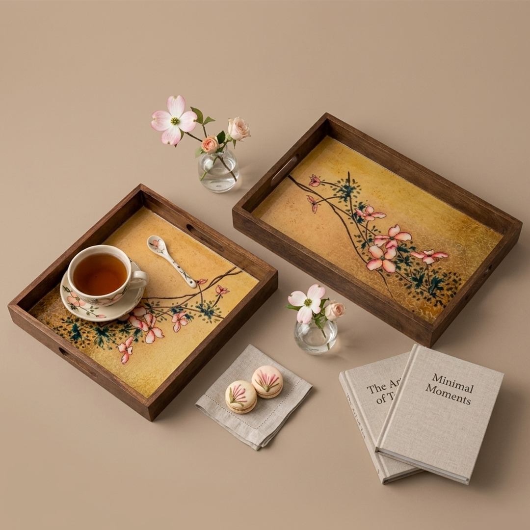 Blossom Art Wooden Tray