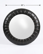 Obsidian Ribbed Wall Mirror
