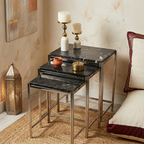 Monarch Marble Nesting Tables – Set of 3
