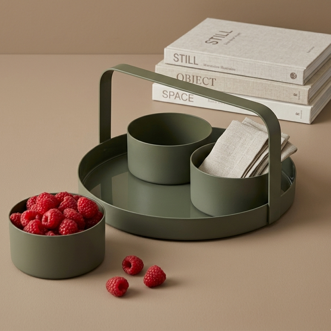 Minimalist Multi-Bowl Serving Tray