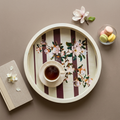 Magnolia Stripe Round Tray