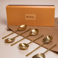 Celeste Matte Gold Server Set