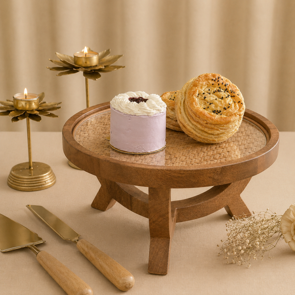 Tri Woven Cake Stand