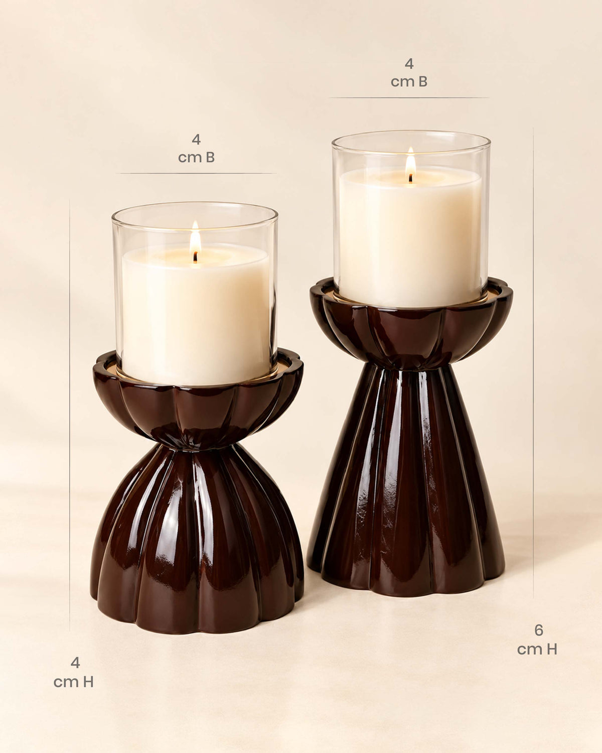 Sculpt Candle Stand — Set of 2