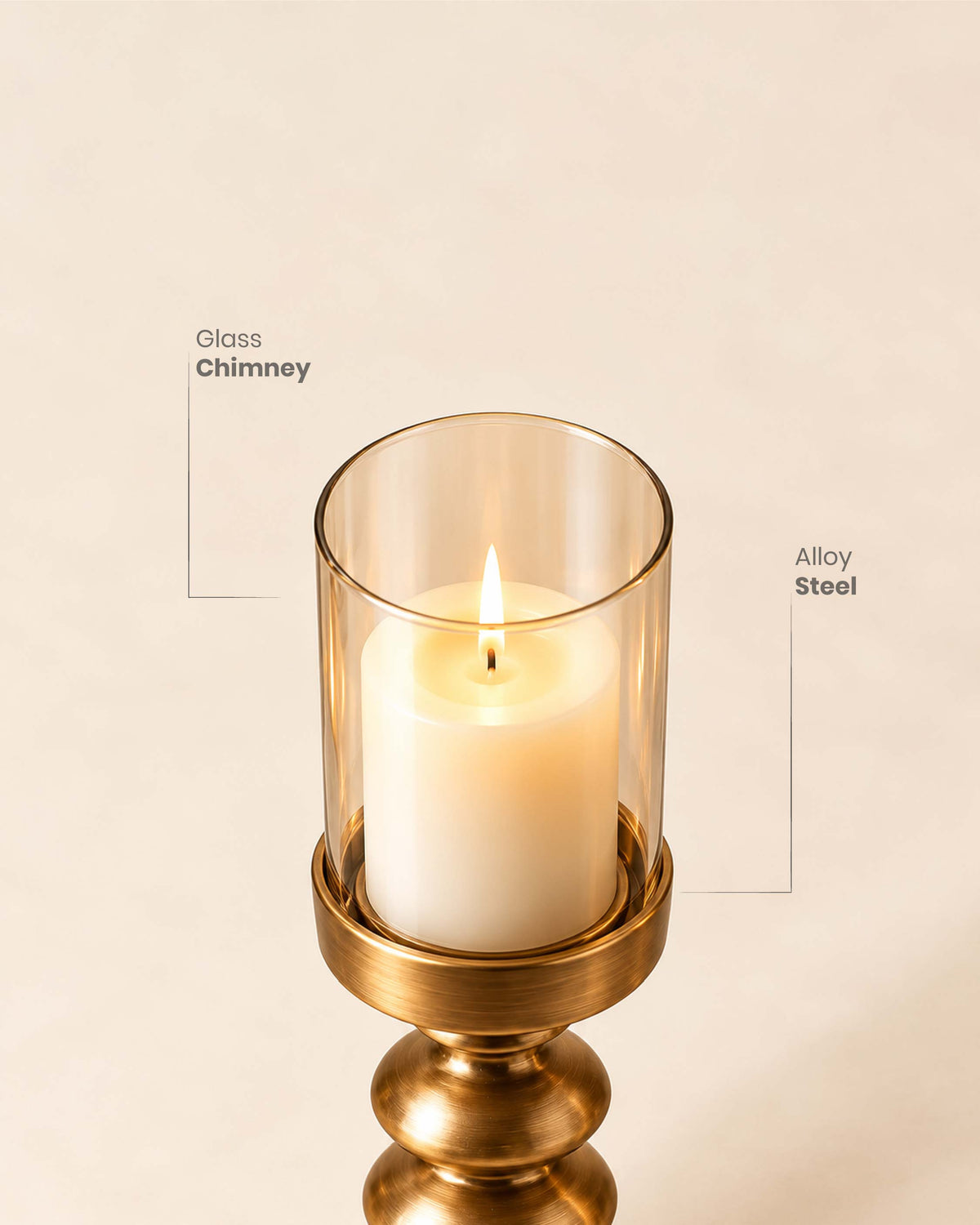 Gilded Candle Holder — Set of 2
