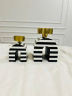 Monochrome Candle Stand – Set of 2