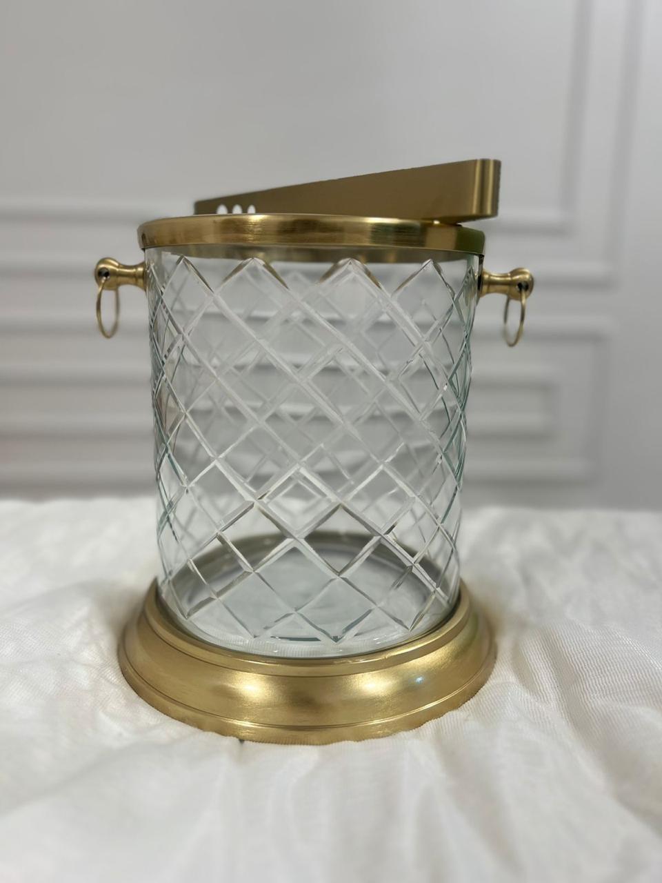 Vintage Glass Ice Bucket