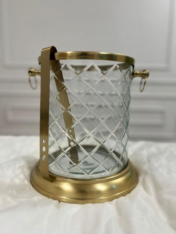Vintage Glass Ice Bucket