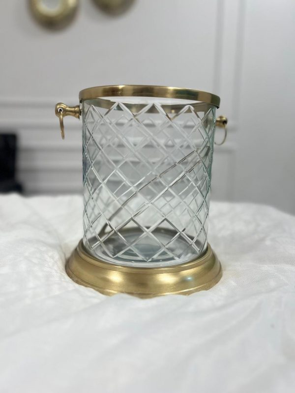 Vintage Glass Ice Bucket