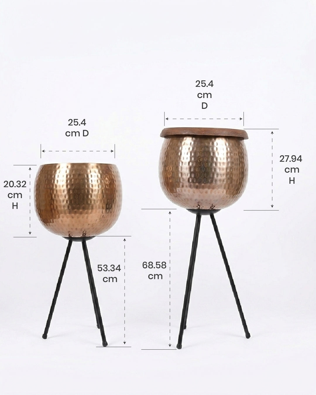Gold set f 2 planters