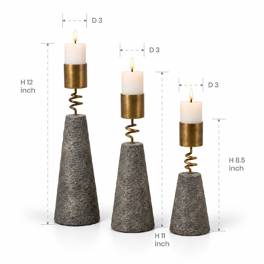 Ember Rise Candle Holders Set of 3