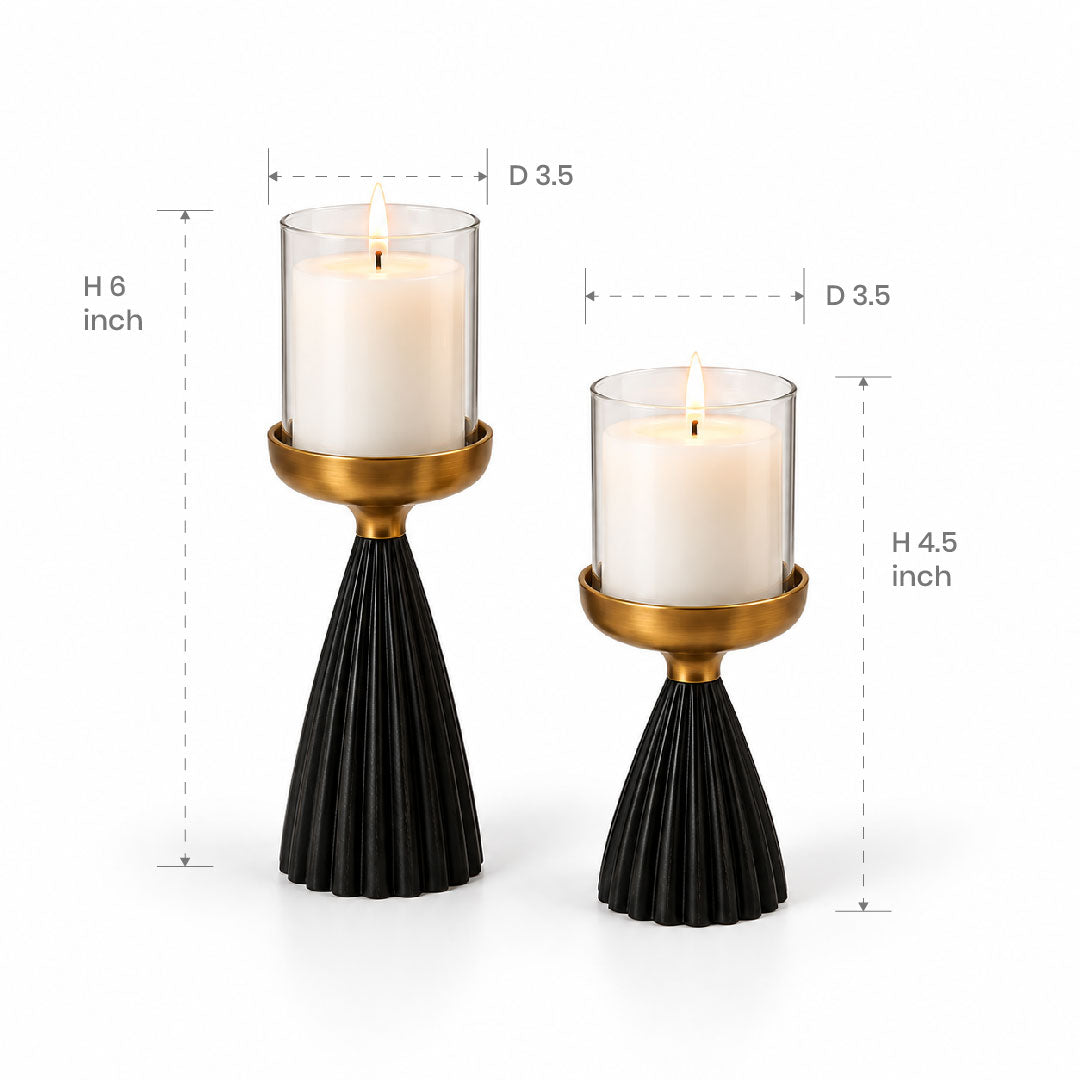 Terra Pillar Holder – Set of 2