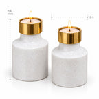 Sierra Marble Tealight Duo Set of 2
