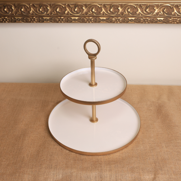 Noir Two Tier Cake Stand