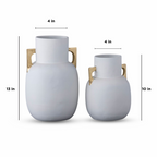 Aluminium Clay Vases – Set of 2