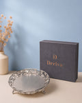 Silver-Plated Floral Footed Platter