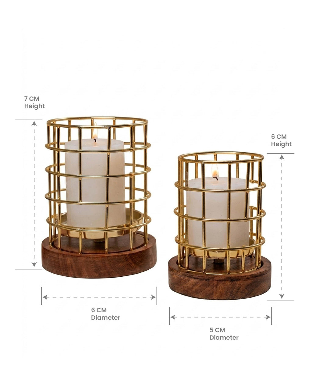 Cage Glow Candle Holders – Set of 2