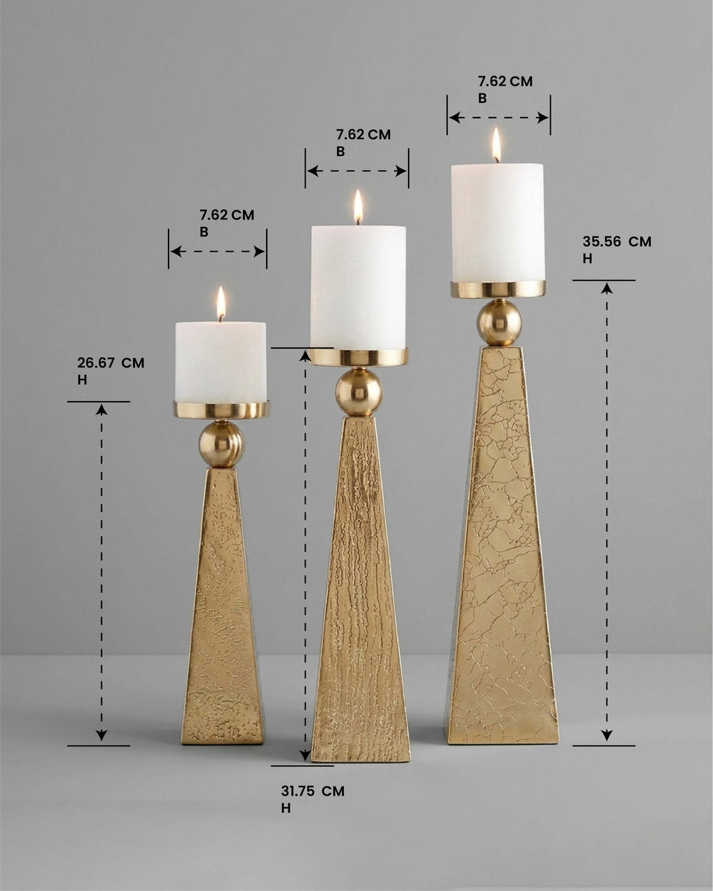 Luminous Candle Stand – Set of 3
