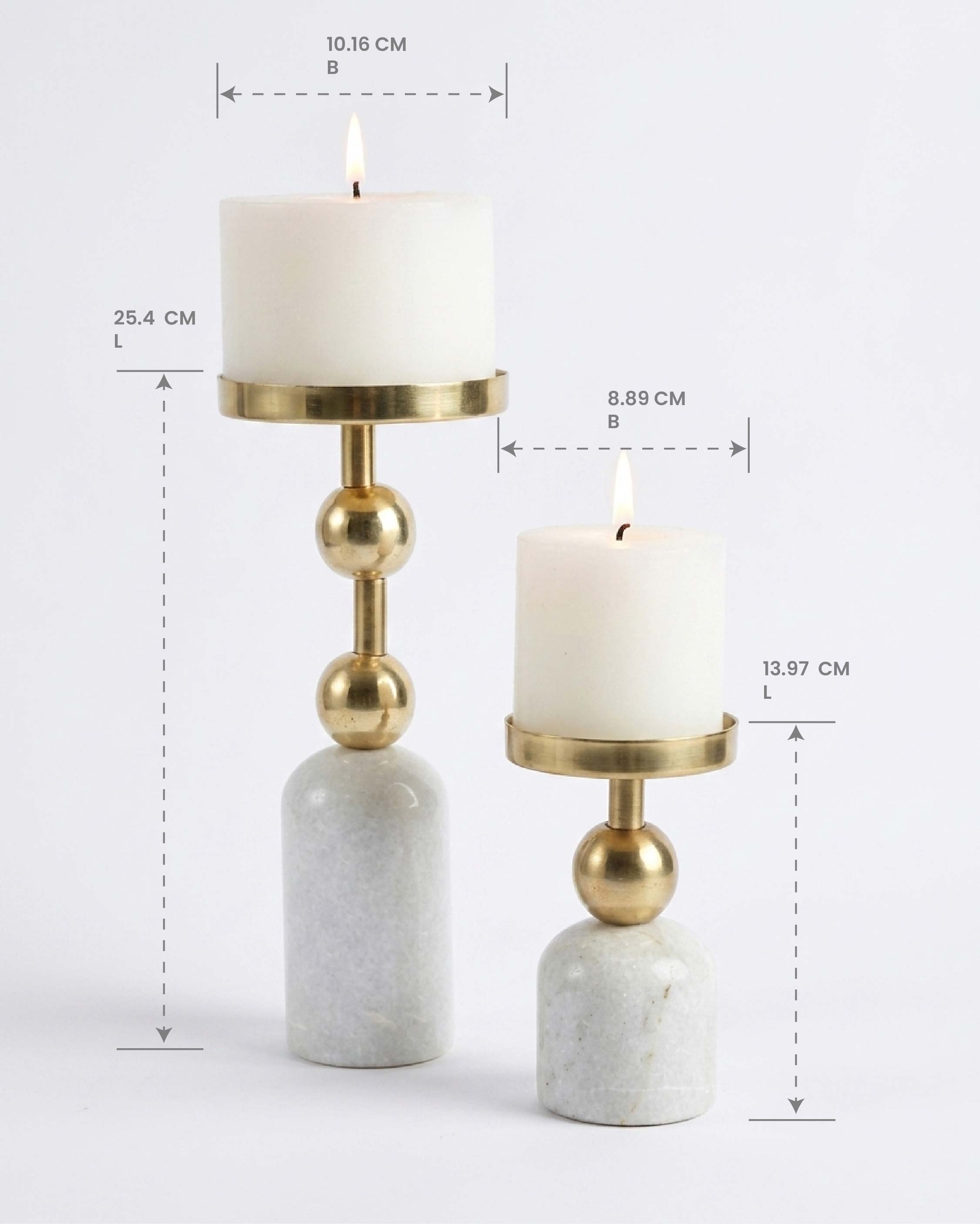 Ebony Candle Stand – Set of 2