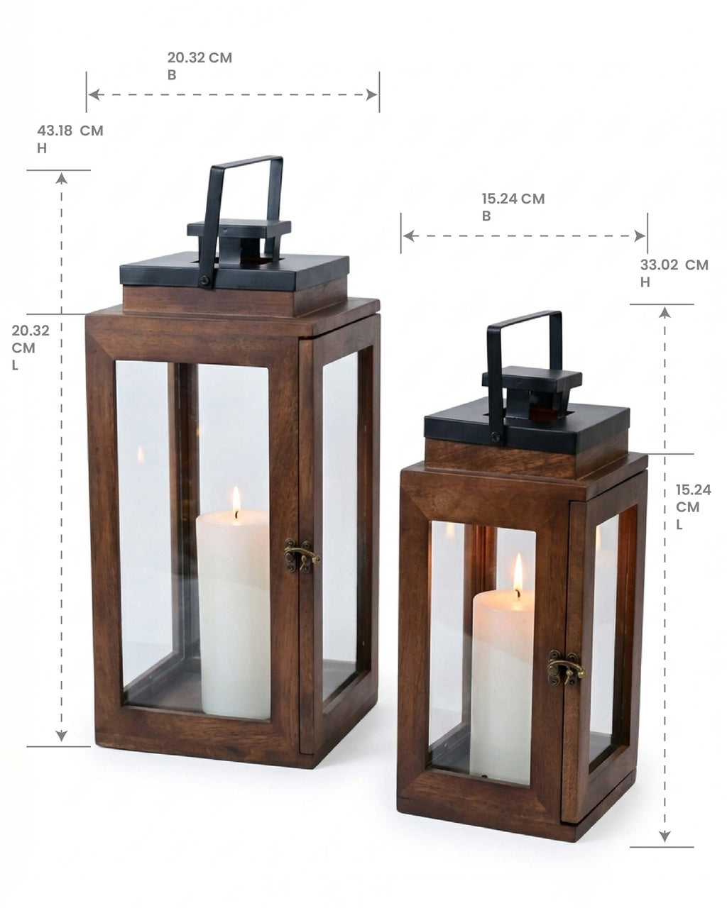 Blaze Lanterns Stand – Set of 2