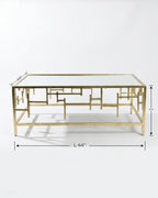 Geometric Fretwork Center Table