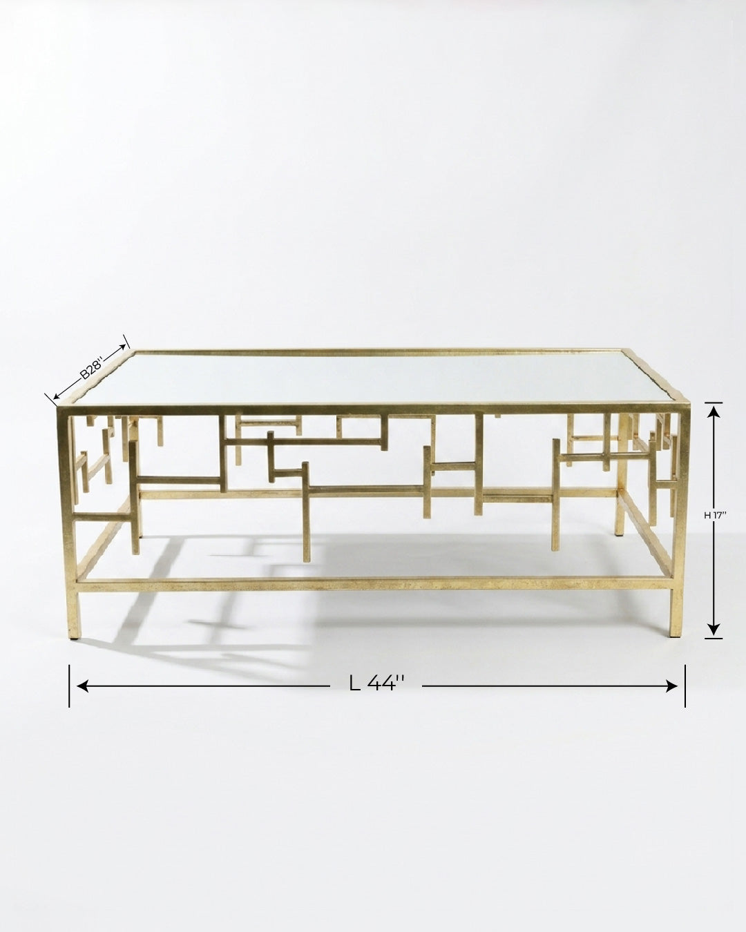 Geometric Fretwork Center Table