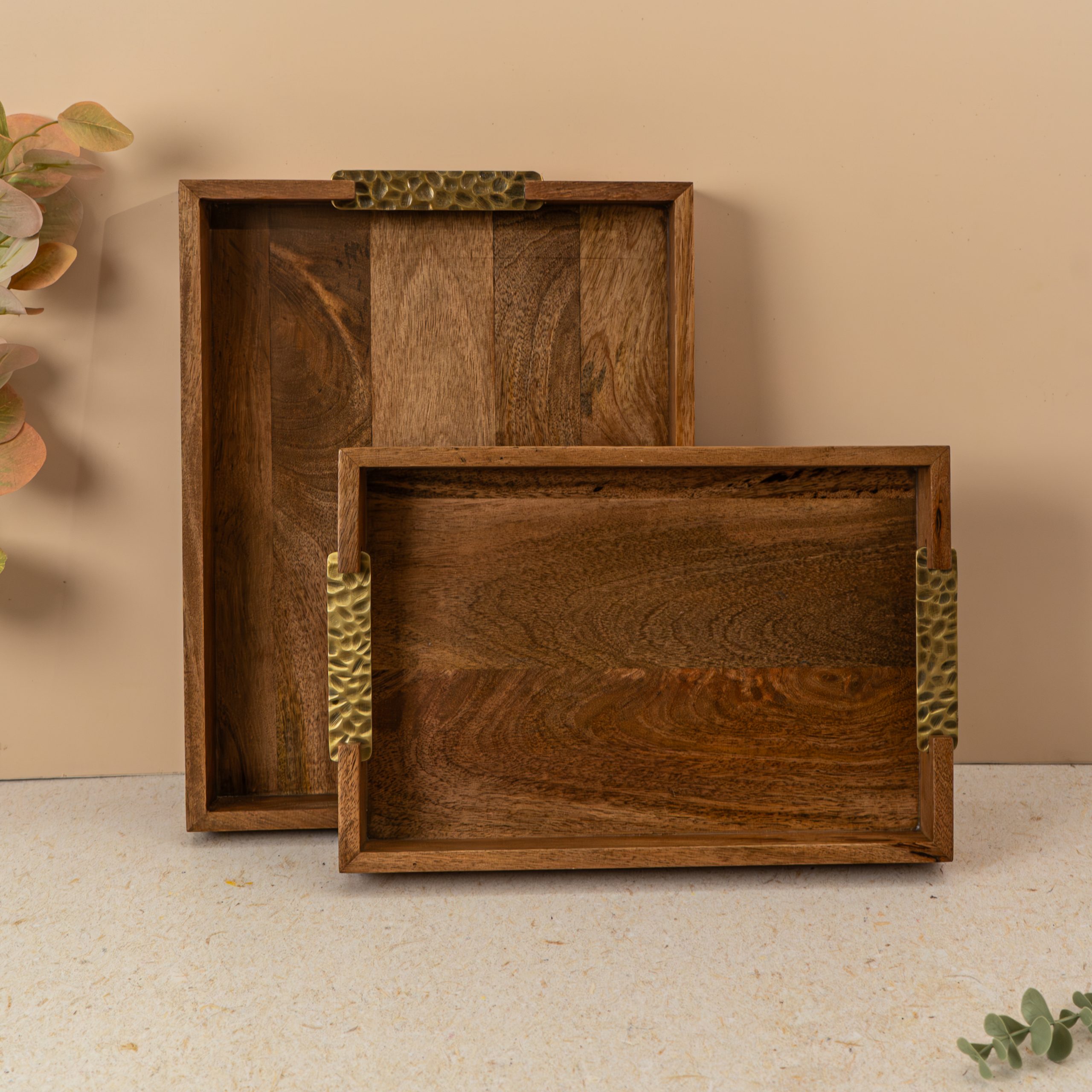 Wooden mango tray for serving and  home decor